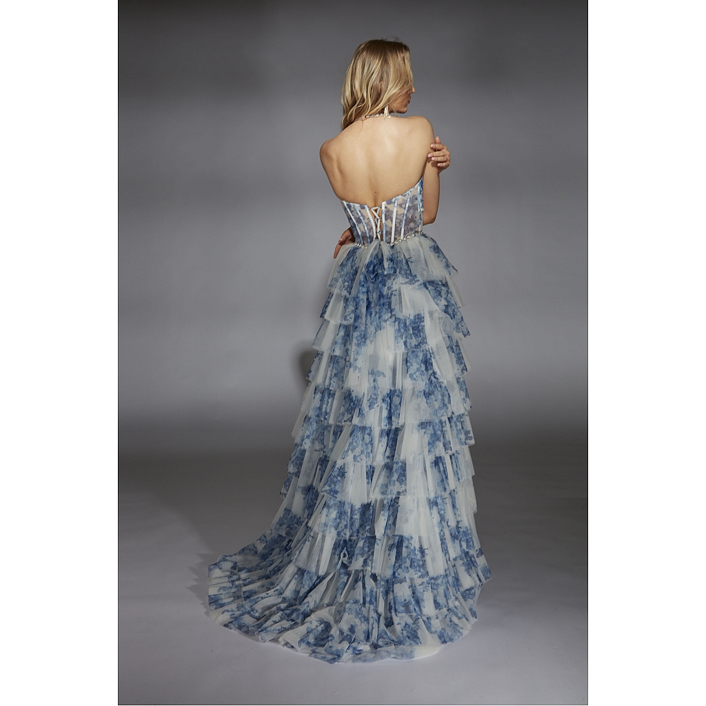 alyce paris 61730 alyce long halter elegant medium fullness dress ALYCE Paris 61999 Alyce Long Halter Neckline Corset A Line Dress main image 0