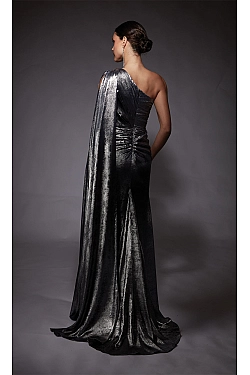 strapless open back dress Sparkly Orange Sequins Mermaid Long Prom Dress