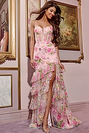 fitted lace wedding dress MONACO MINI DRESS SOFT PINK LOOKBOOK 1 main image 1